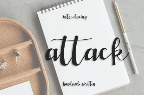 Attack: A Whimsical Script Font for Modern Web Design