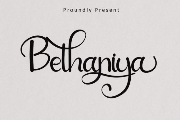 Bethaniya: A Script Amp Typeface for Elegant Campaign Design