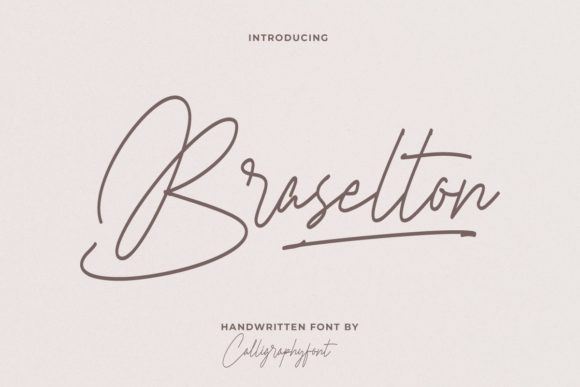 Braselton: A Handwritten Typeface for Editorial Elegance