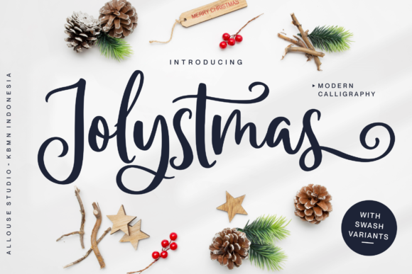 Jolystmas: A Festive Script Font for Handmade Labels and Invitations