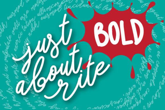 Just About Rite Bold: A Graceful Script for Editorial Design