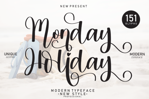 Monday Holiday: A Beautiful Script Typeface for Branding Projects