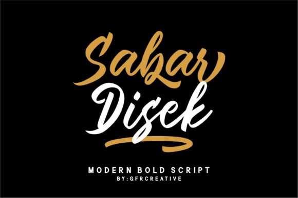 Sabar Disek: A Bold Handwritten Typeface for Authentic Branding